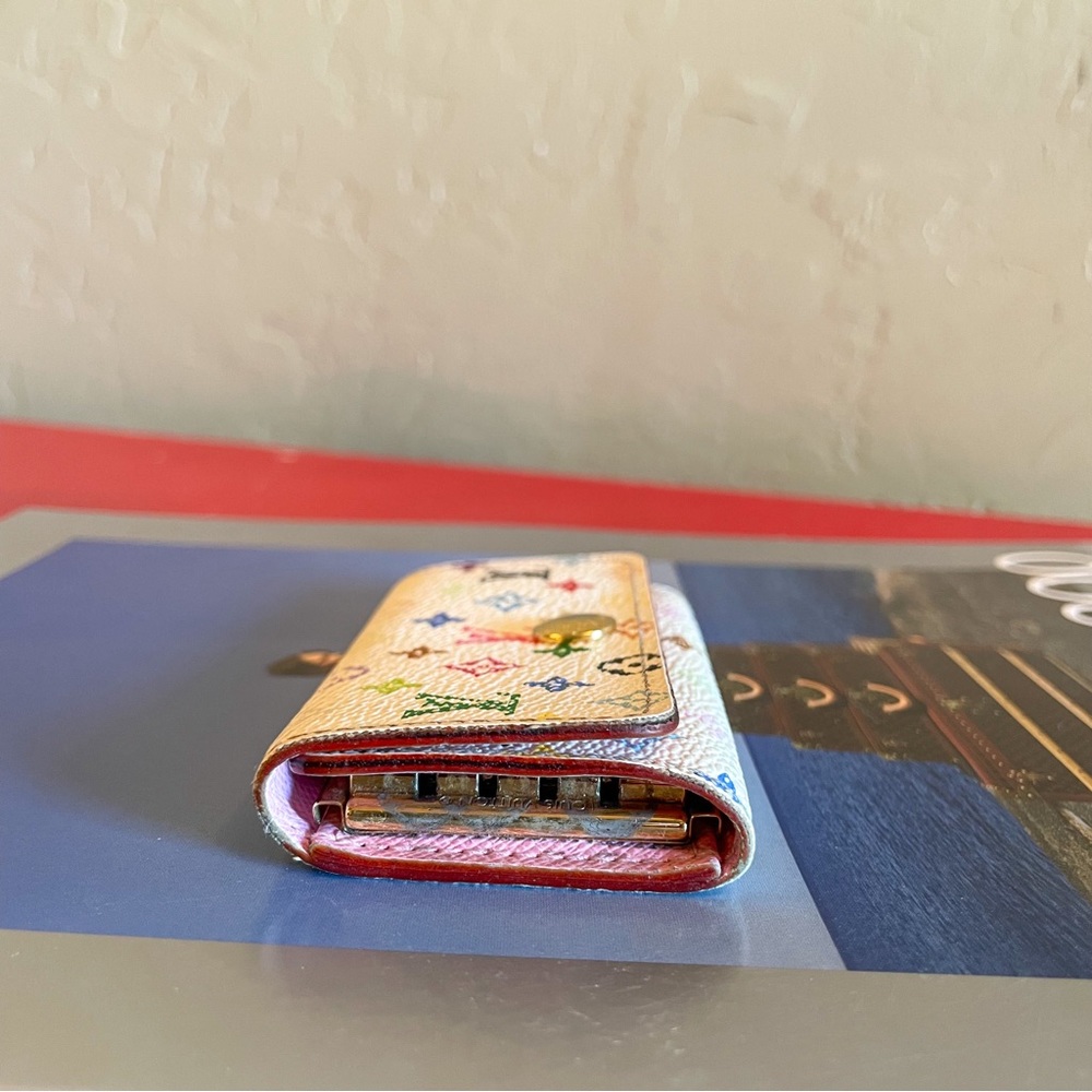 Louis Vuitton‎ Multicolor Monogram 4 Key Case Authentic Pink Green Blue Purple - Picture 6 of 13